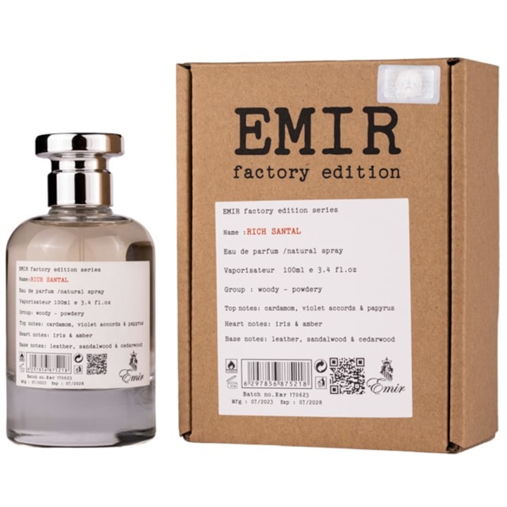 Eau de Parfum Rich Santal Factory Edition Emir Paris Corner, uniszex, 100 ml