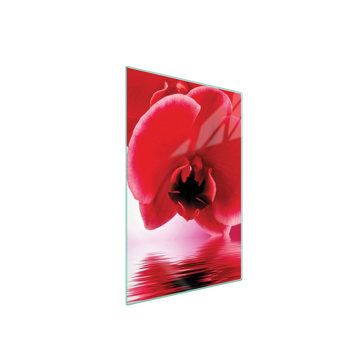 Tocator de bucatarie multifunctional, TMK, k-130162, Sticla, 35x52 cm, Orhidee