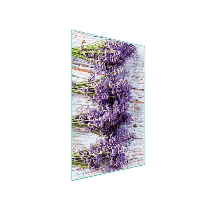 Többfunkciós konyhai vágódeszka, TMK, k-130184, Üveg, 35x52 cm, Levendula