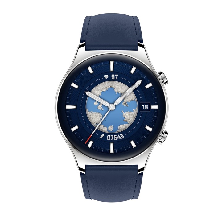 Smartwatch HONOR Watch GS3, AMOLED екран 1.43 инча, GPS, Bluetooth 5.0, iOS и Android Blue