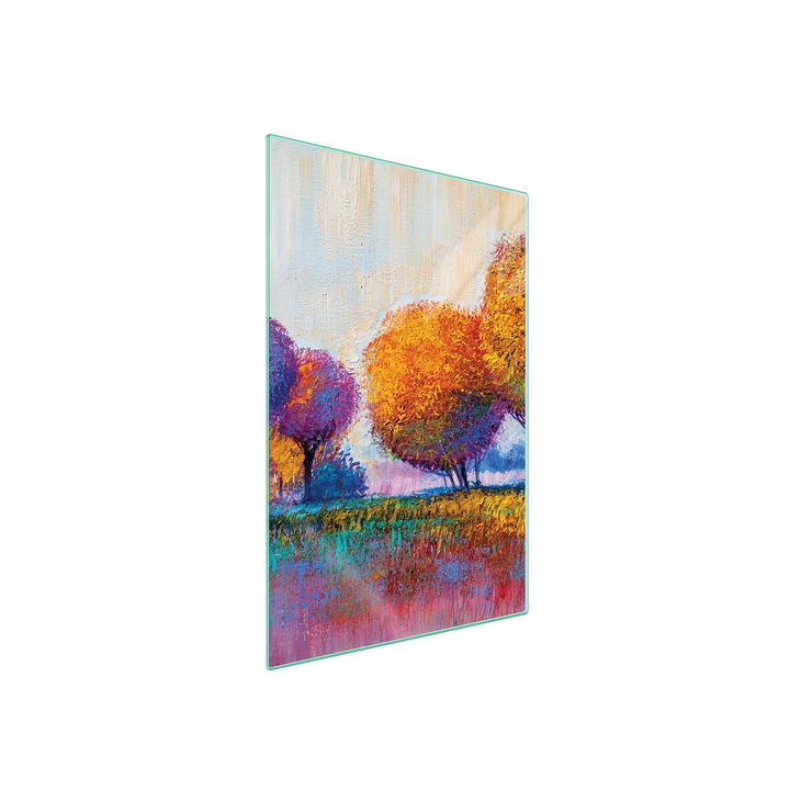 Tocator de bucatarie multifunctional, TMK, k-130388, Sticla, 35x52 cm, Copaci