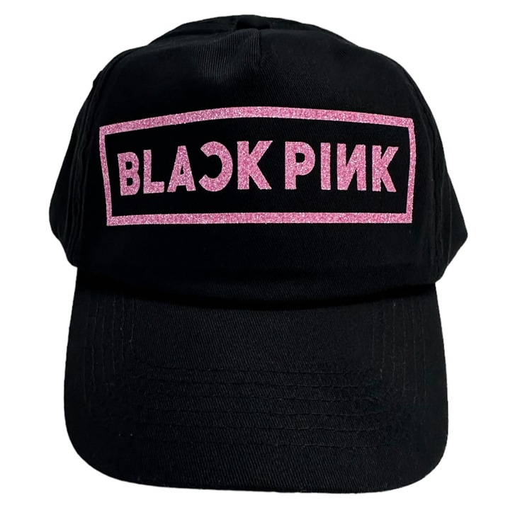 Sapca personalizata blackpink logo kpop blinks, negru, bumbac