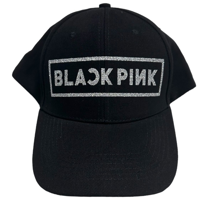 Sapca personalizata blackpink logo kpop, negru, bumbac