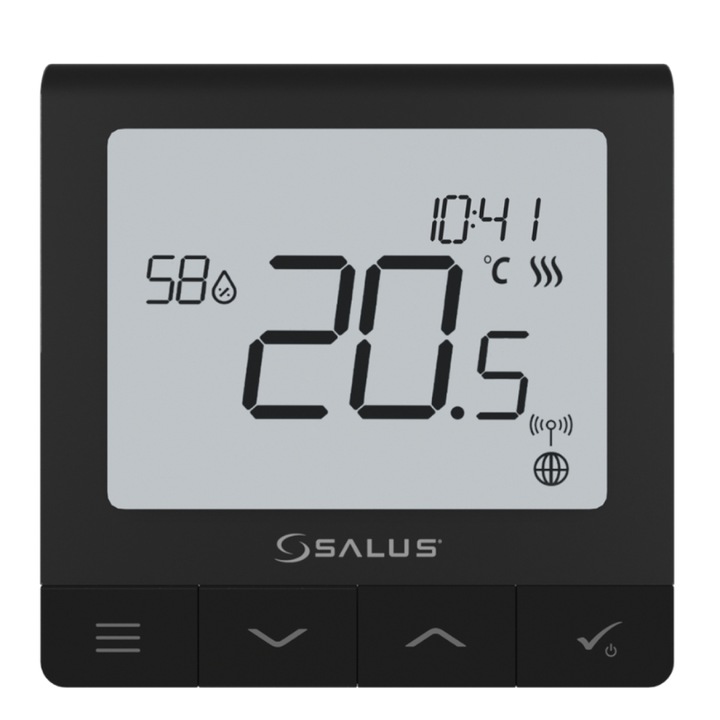 Termostat Salus Quantum SQ610BRF, Negru