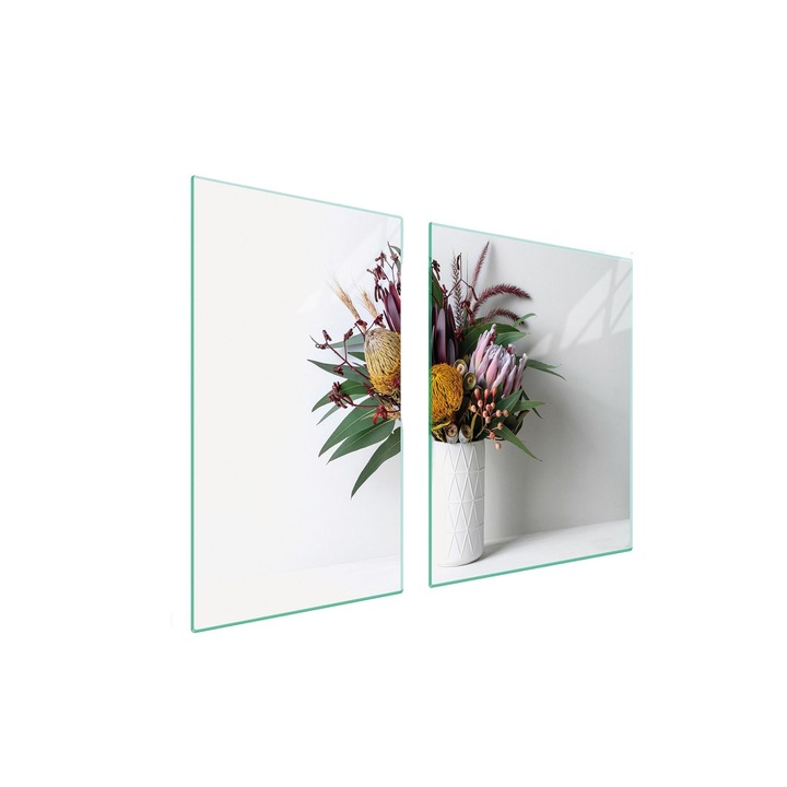 Мултифункционална дъска за рязане DarHaus, 60x52cm, Флорална