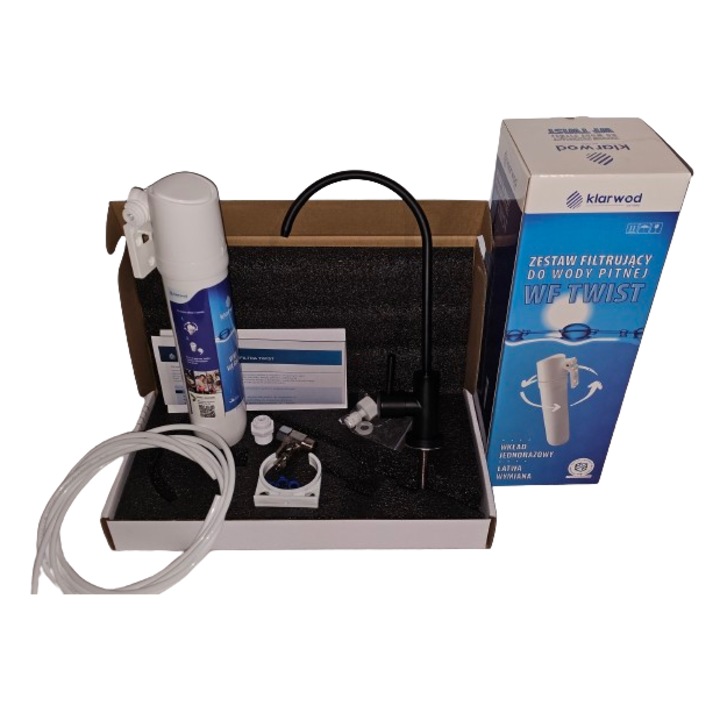 Filtru pentru apa potabila Twist WF cu baterie neagra - Polonia