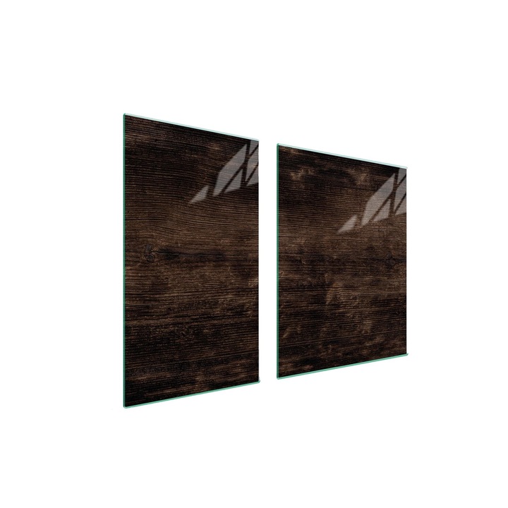 Многофункционална дъска за рязане DarHaus, стъкло, имитация на дърво, 100x52см