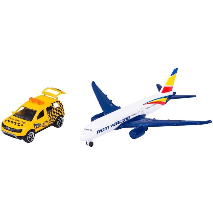 2 darab Dacia Duster és Boeing 787 repülőgép készlet - 1/64 Majorette