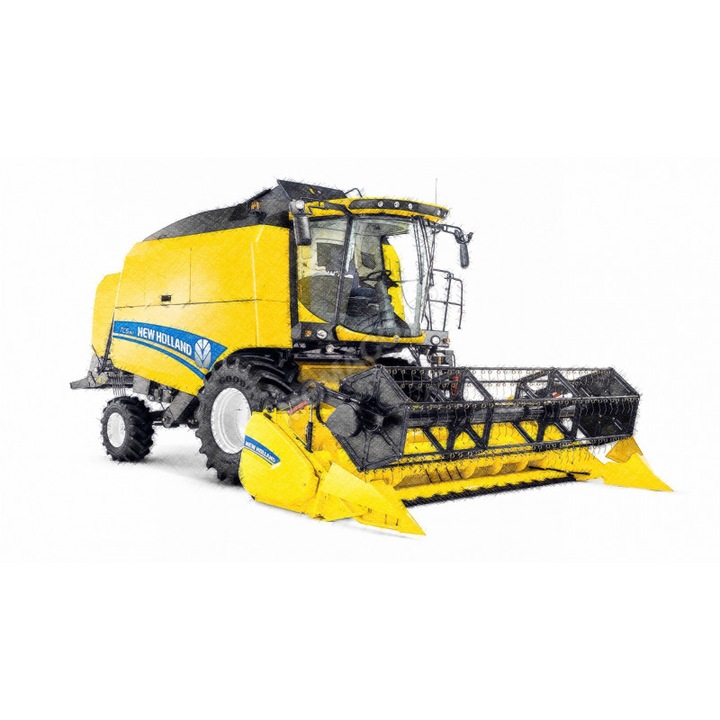 New Holland kombájn modell - 1/50 Bburago