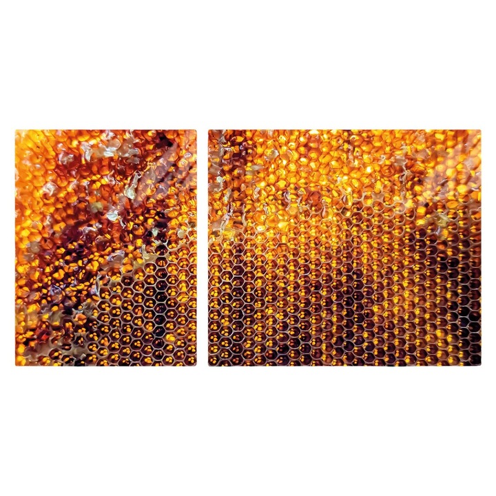 Комплект 2 многофункционални дъски за рязане DarHaus, стъкло, 100x52см, Мед