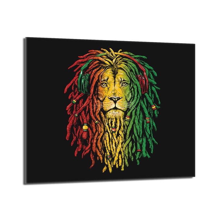 Placa de protectie pentru plita, TMK, sticla, 60 x 52 cm, multicolor