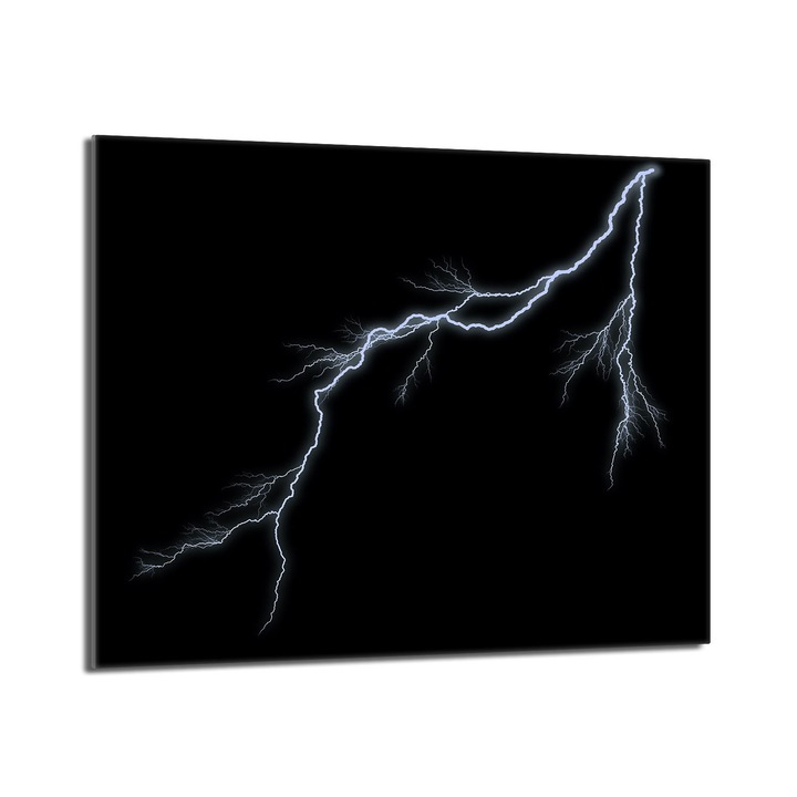 Placa de protectie pentru plita, DarHaus, Sticla, 60x52 cm, Negru