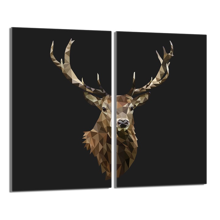 Placa de protectie plita, DarHaus, sticla hartata, multicolor, 30x52 cm