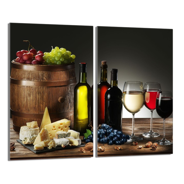 Placa de protectie plita, DarHaus, sticla hartata, 30x52 cm, Multicolor