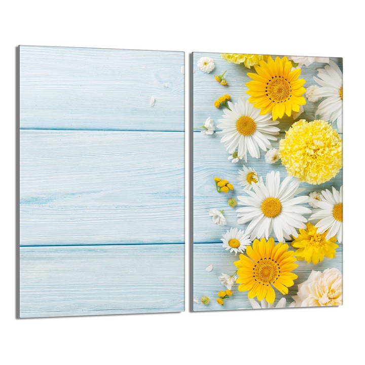 Placa de protectie plita, DarHaus, sticla, 30x52 cm, Multicolor