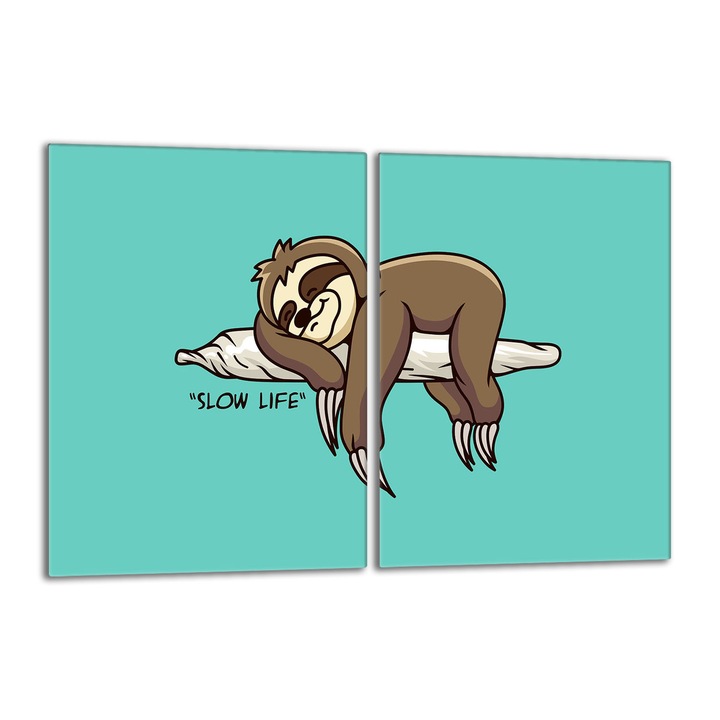 Set 2 placi protectie plita, TMK, Sticla, 40 x 52 cm, Multicolor