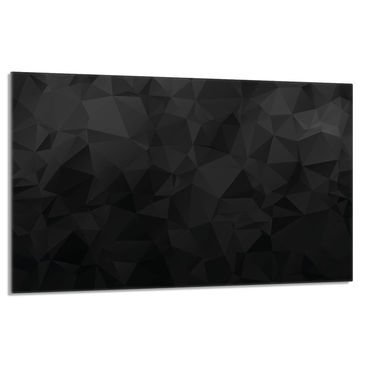 Placa de protectie DarHaus pentru plita, sticla, negru, 80x52cm