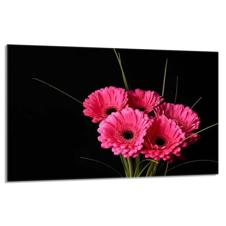 Üveg tűzhelyvédő lap 80x52cm Gerbera
