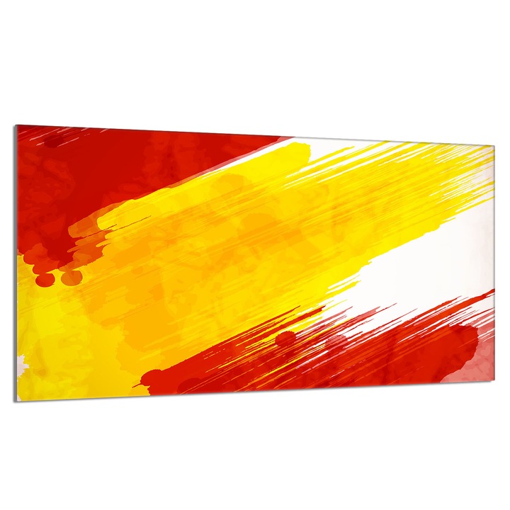 Üveg tűzhelyvédő lap 90x52cm Színes