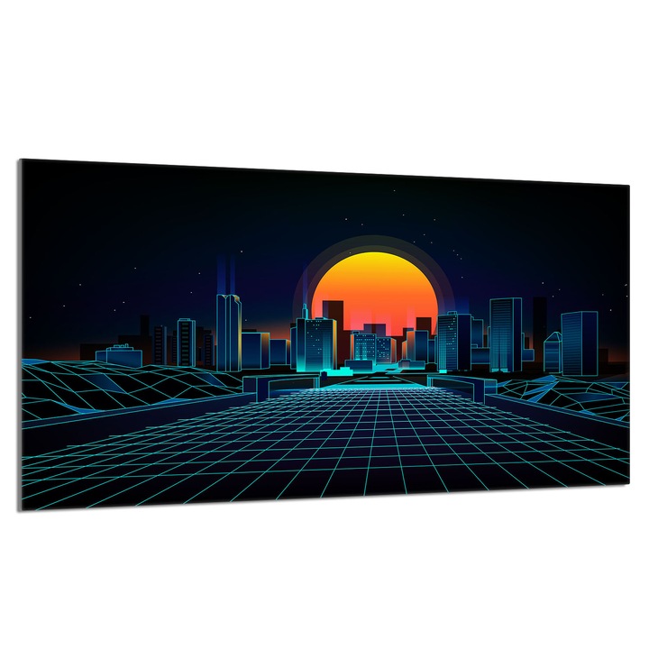 Placa de protectie din sticla pentru aragaz, DarHaus, 60x52cm, sticla securizata, design modern