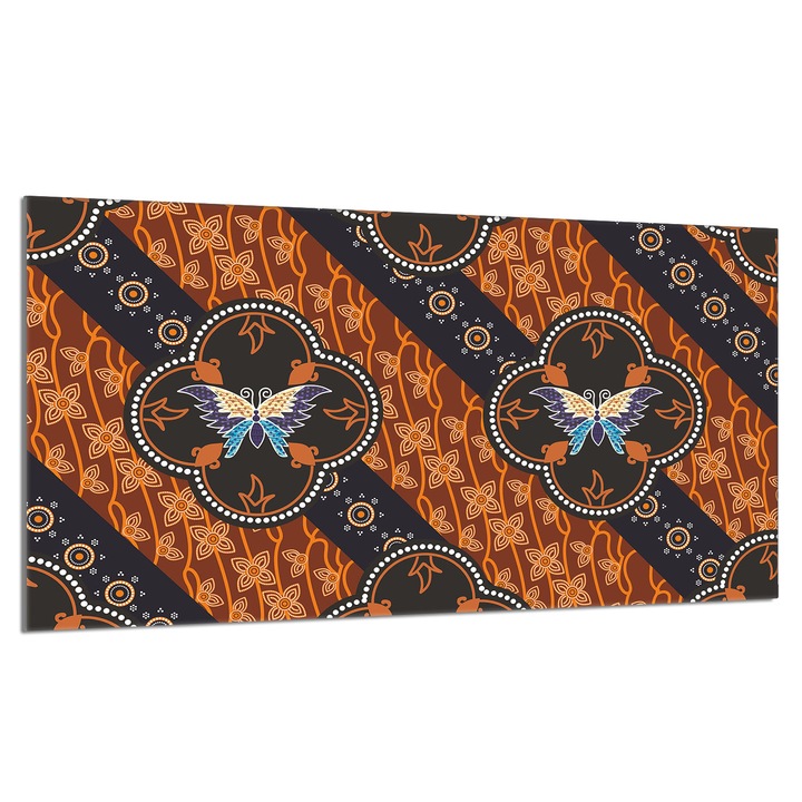 Placa de protectie din sticla pentru aragaz 90x52cm Butterfly