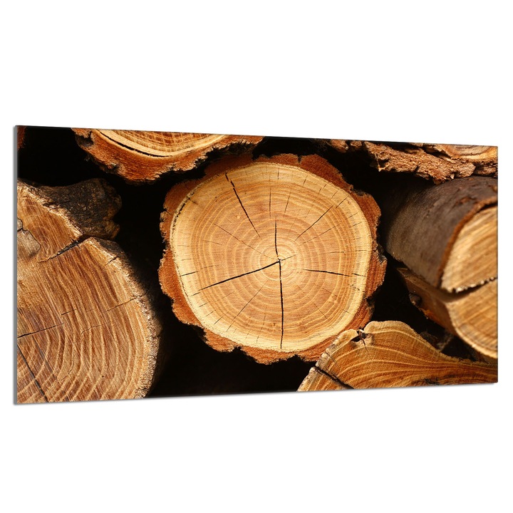 Placa de protectie sticla pentru aragaz 90x52cm Lemn