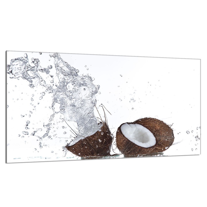 Placa de protectie din sticla pentru aragaz 90x52cm Cocos