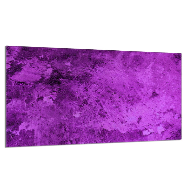 Placa de protectie sticla pentru aragaz 90x52cm Mov