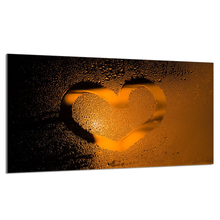 Placa de protectie sticla pentru aragaz 90x52cm Heart