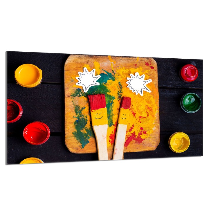 Placa de protectie sticla pentru aragaz 90x52cm Smile