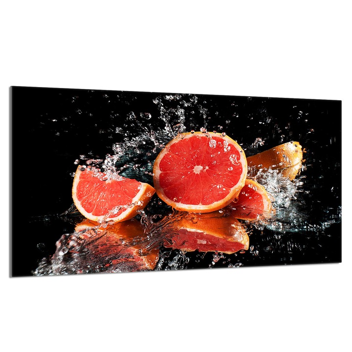 Üveg tűzhelyvédő lap 90x52cm Grapefruit