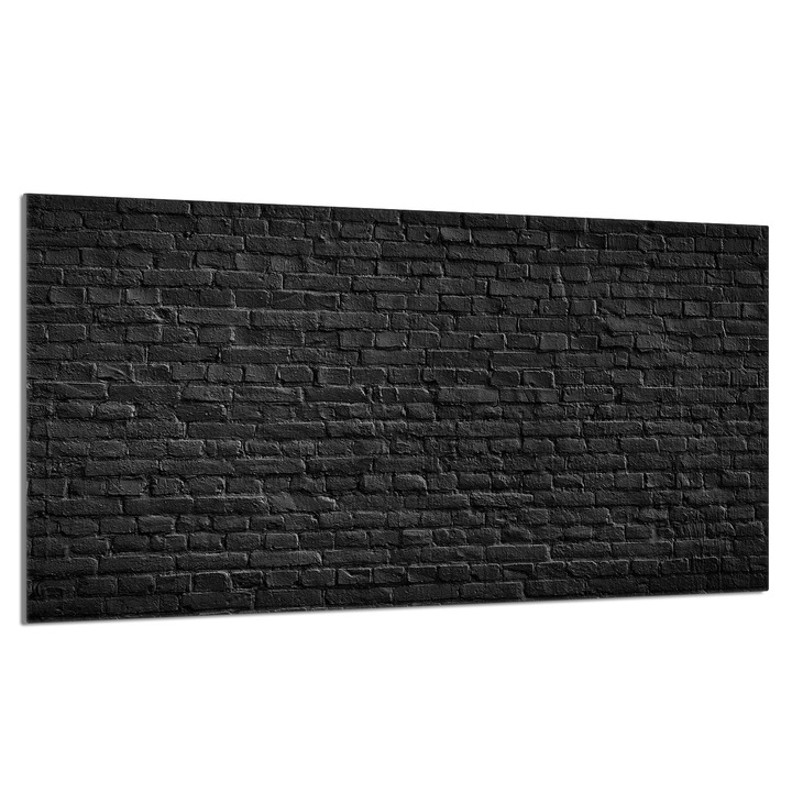 Placa de protectie sticla pentru aragaz 90x52cm Caramida