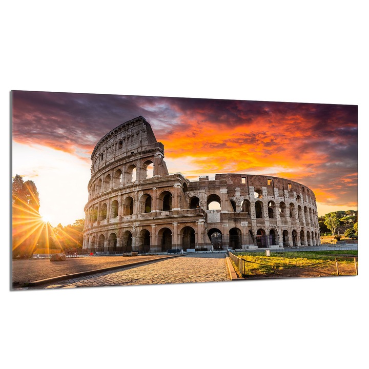 Placa de protectie sticla pentru aragaz 90x52cm Colosseum