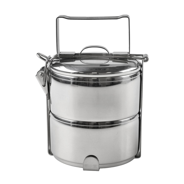 2db-os edény fedéllel kempingezéshez, Zebra Thailand, Rozsdamentes acél, 10 cm, Ezüst