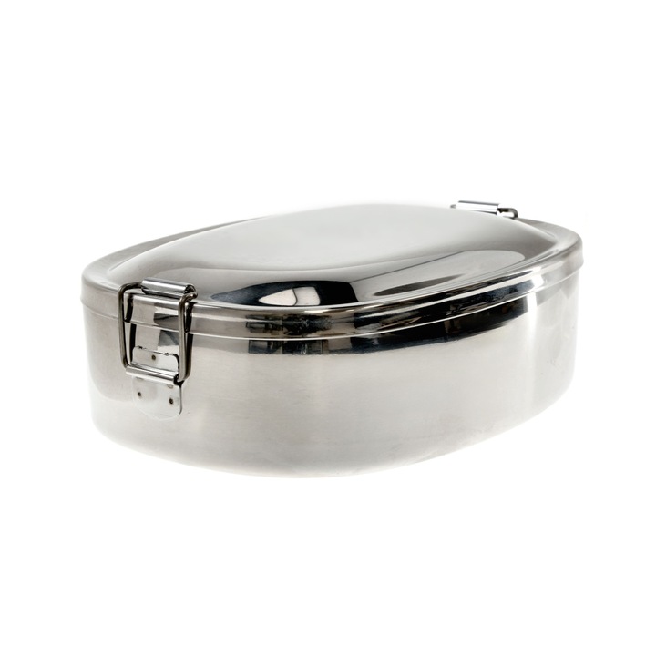 Cutie alimentara Zebra Thailand, inox, cu zavoare laterale, 16x10cm