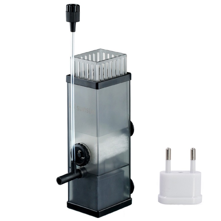 Skimmer acvariu, Procesor de pelicula de ulei, ABS, 5W, Negru