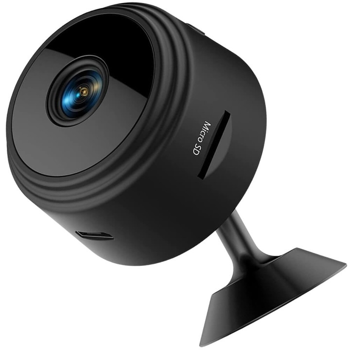 Mini Camera Spion, Supraveghere Ascunsa, Wifi, Microcamera Full HD Profesionala cu microfon, Detectarea miscarii, Night Vision