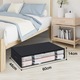 Set 3 huse depozitare haine, Axroad Mall, Inchidere cu fermoar, Rezistent la praf si umiditate, Durabil, Respirabil, Usor de pliat si curatat, Pentru paturi, perne, jucarii, Netesut, 60*46*14cm, Negru