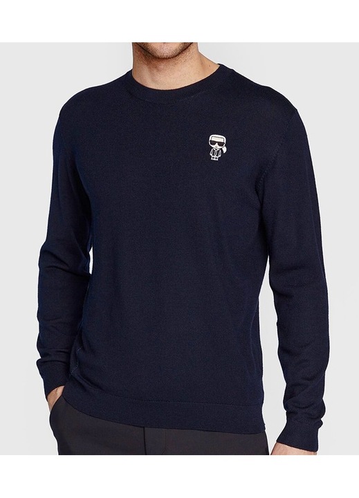 Pulover barbati, Karl Lagerfeld, Lana, Bleumarin, Bleumarin