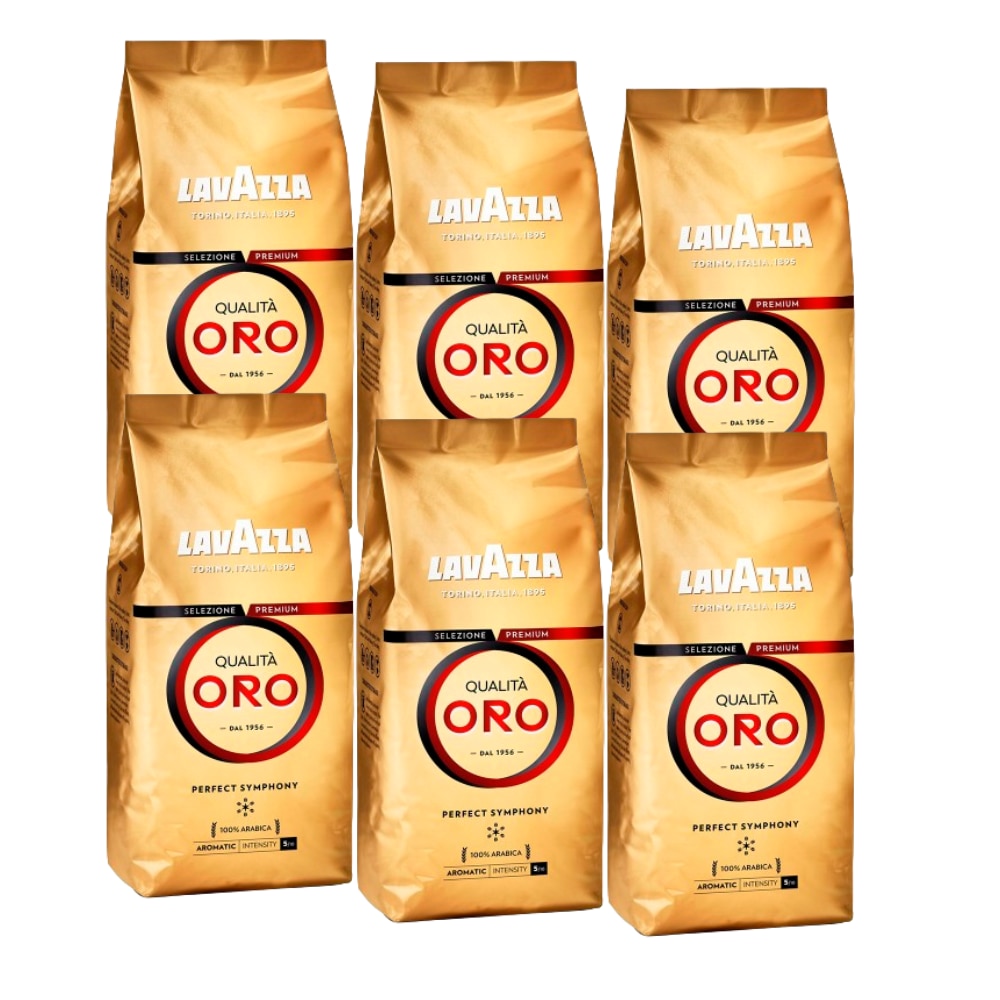 Pachet 6x Lavazza Qualita Oro Cafea Boabe 1 kg - eMAG.ro