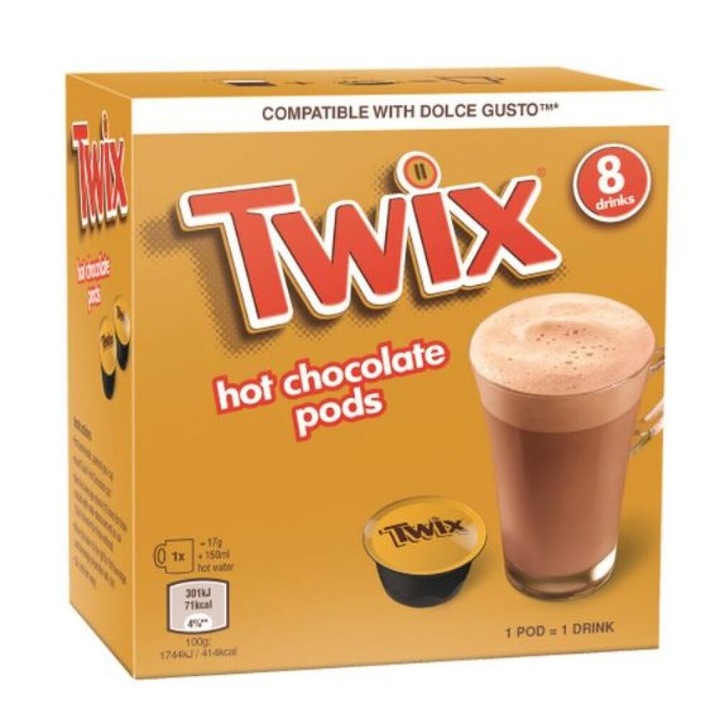 Capsule ciocolata calda compatibile Dolce Gusto, Twix, 8 capsule, 120g