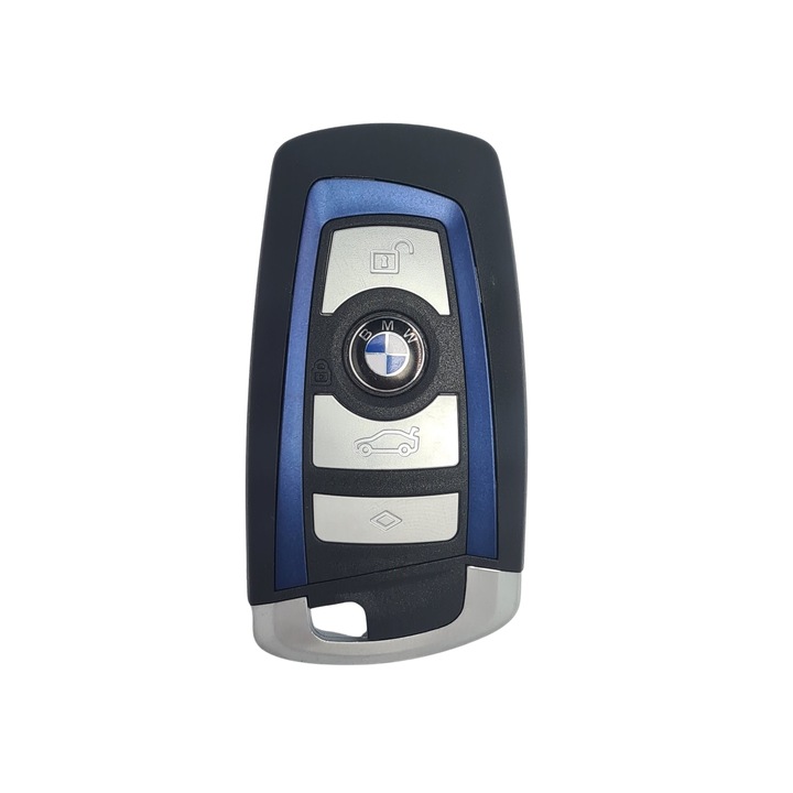 Kulcstok 4 gombos BMW PREMIUM X3 X4 F10 F20 F30 F40 F13 F14 F01 F02 kék keret
