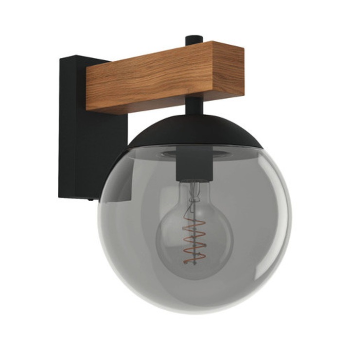 Лампа Bufalata Е27 Макс. 1x40w, за външна употреба Ip44, черно/дърво