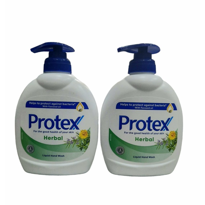Комплект 2x Билков течен сапун Protex с естествена антибактериална съставка, 300 ml
