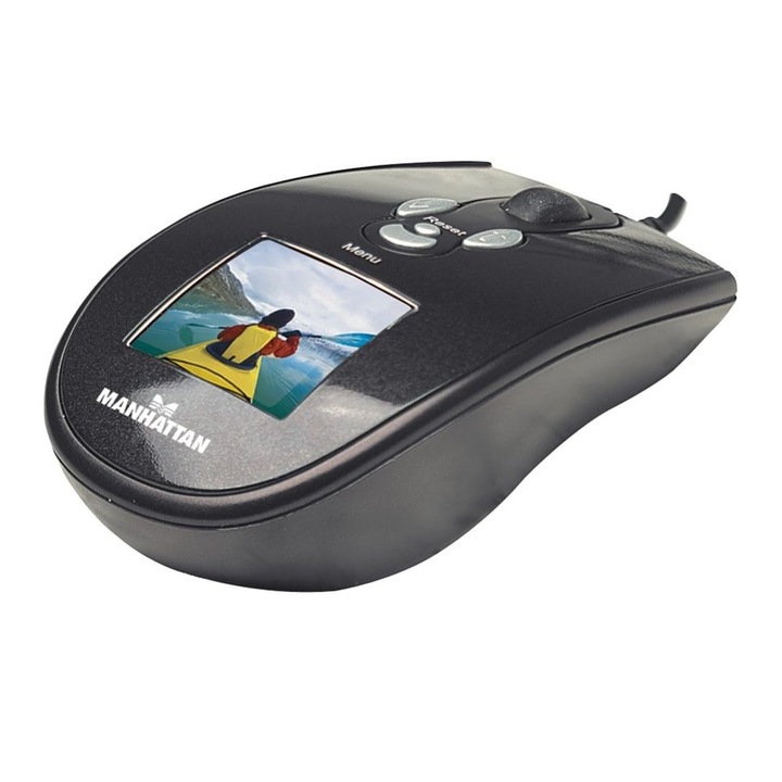 Mouse optic cu afisaj programabil, conexiune USB, Manhattan