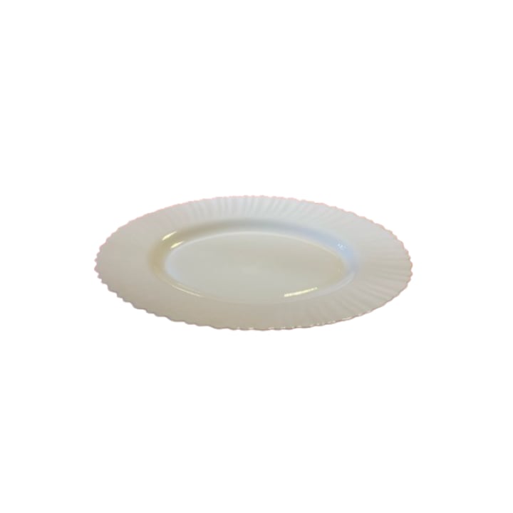 Овална чиния 33 см, Опалово бяло