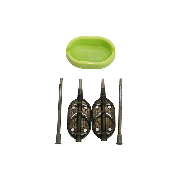 Set 2 Momitoare 40g In-line Flat, Method Feeder cu Matrita