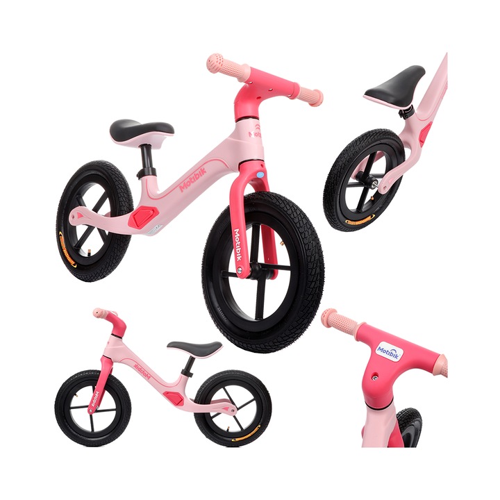 Roata Roz Bicicleta fara pedale pentru copii 2-5 ani, roata 12 inch, roz Concept ...