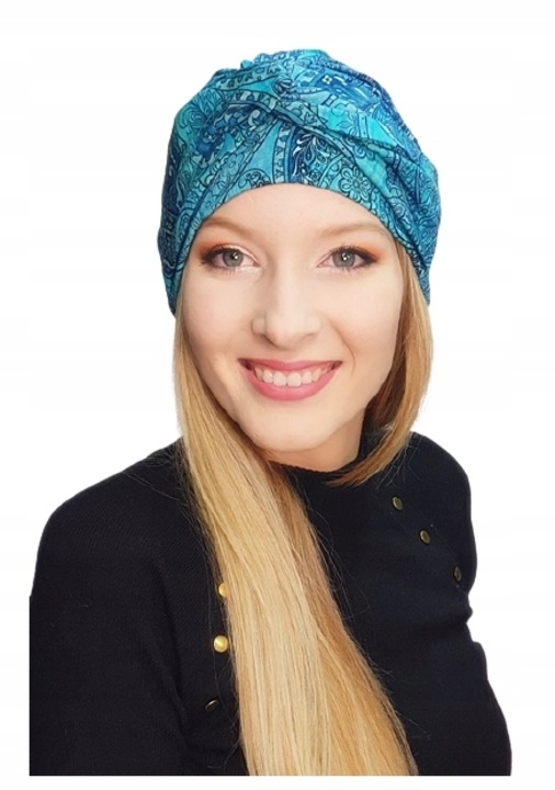 Turban, Eva Design, Bambus, Albastru, Universal