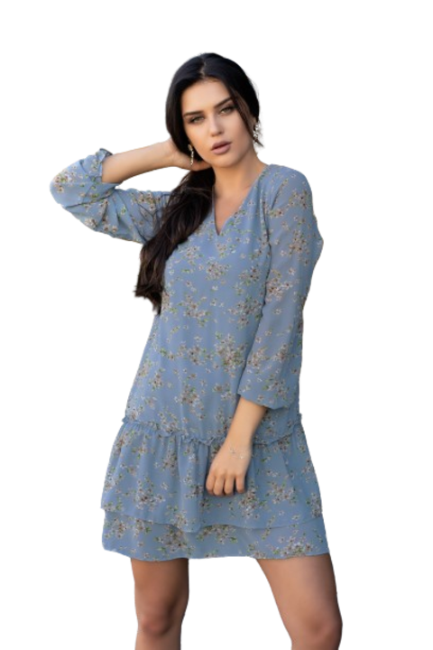 Rochie, Merribel, Provena, Poliester, Albastru